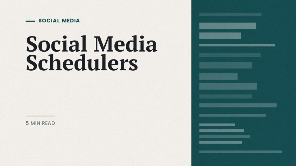 Social media scheduling tools: editorial cover on choosing a social media scheduler